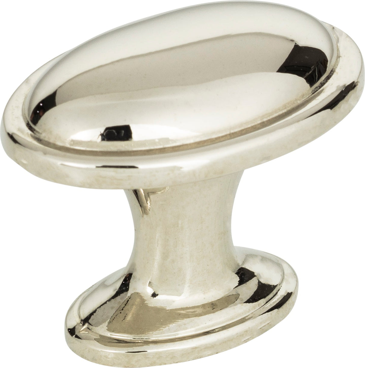 Atlas Homewares Austen Oval Knob 1 5/16 Inch Polished Nickel