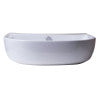 ALFI brand AB110  20" White D-Bowl Porcelain Wall Mounted Bath Sink