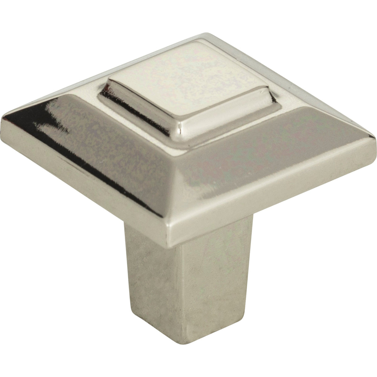 Atlas Homewares Trocadero Small Square Knob 1 Inch Polished Nickel