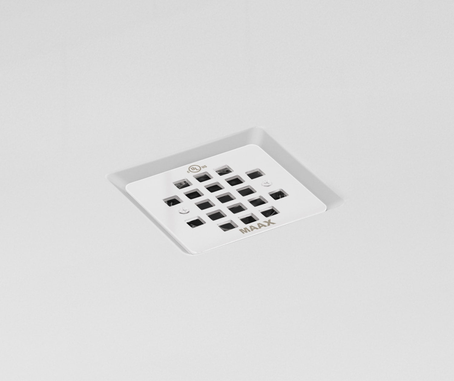 MAAX 420035-502-001-101 B3Square 6034 Acrylic Corner Left Shower Base in White with Center Drain