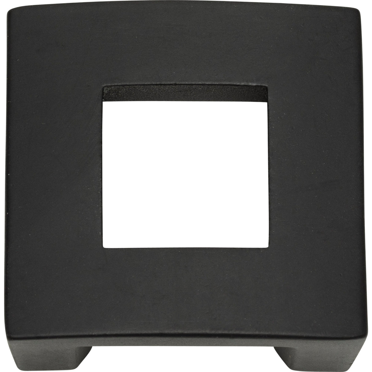 Atlas Homewares Centinel Square Knob 1 1/4 Inch (c-c) Matte Black