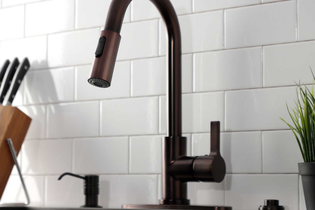 Gourmetier LS8785CTL Continental Single-Handle Pull-Down Kitchen Faucet, Oil Rubbed Bronze