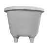 67" White Matte Clawfoot Solid Surface Resin Bathtub