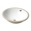 ALFI brand ABC601 White 17" Round Undermount Ceramic Sink