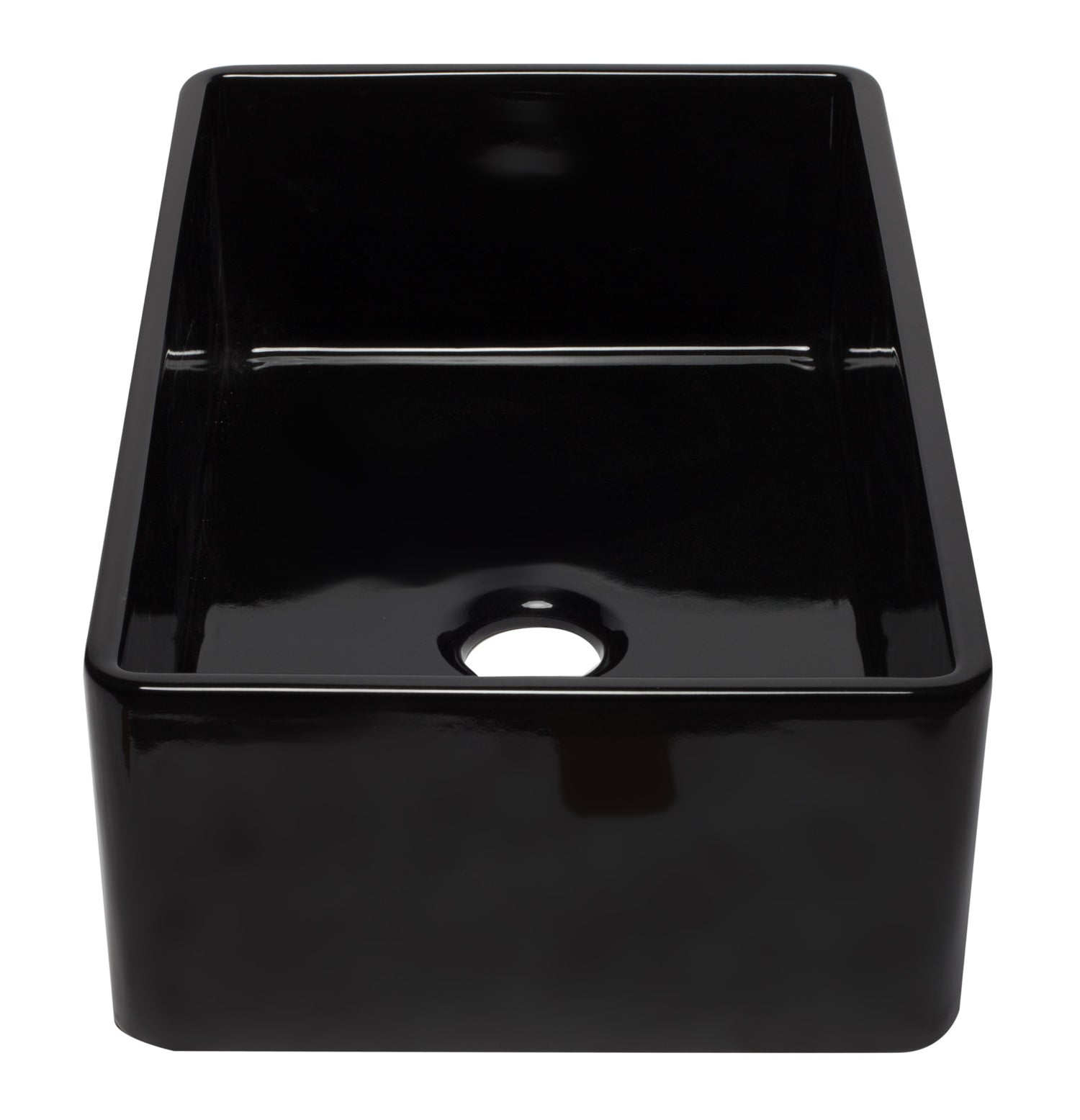 ALFI brand AB3320SB-BG 33 inch Black Reversible Single Fireclay Farmhouse Kitchen Sink