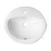 ALFI brand ABC802 White 21" Round Drop In Ceramic Sink with Faucet Hole