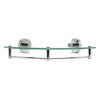 ALFI brand AB9546 Polished Chrome Corner Mounted Glass Shower Shelf Bathroom Accessory