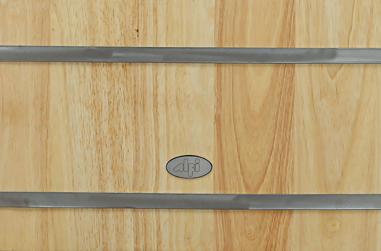 ALFI brand AB1163 61" Free Standing Wooden Bathtub with Cushion Headrest