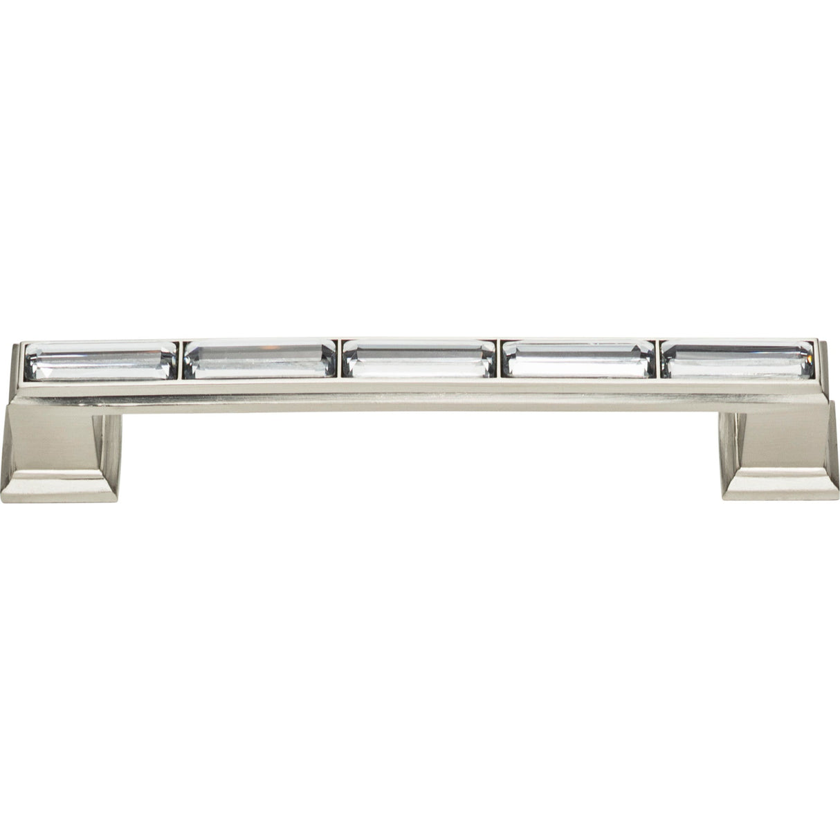 Atlas Homewares Legacy Crystal Pull 5 1/16 Inch (c-c) Brushed Nickel