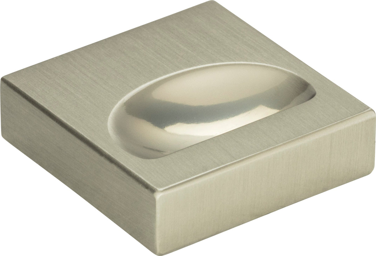 Atlas Homewares Thin Square Knob 1 1/4 Inch Brushed Nickel