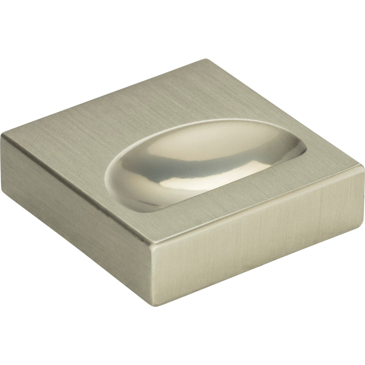 Atlas Homewares Thin Square Knob 1 1/4 Inch Brushed Nickel