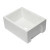 ALFI brand AB2418HS-W 24 inch White Reversible Smooth / Fluted Single Bowl Fireclay Farm Sink