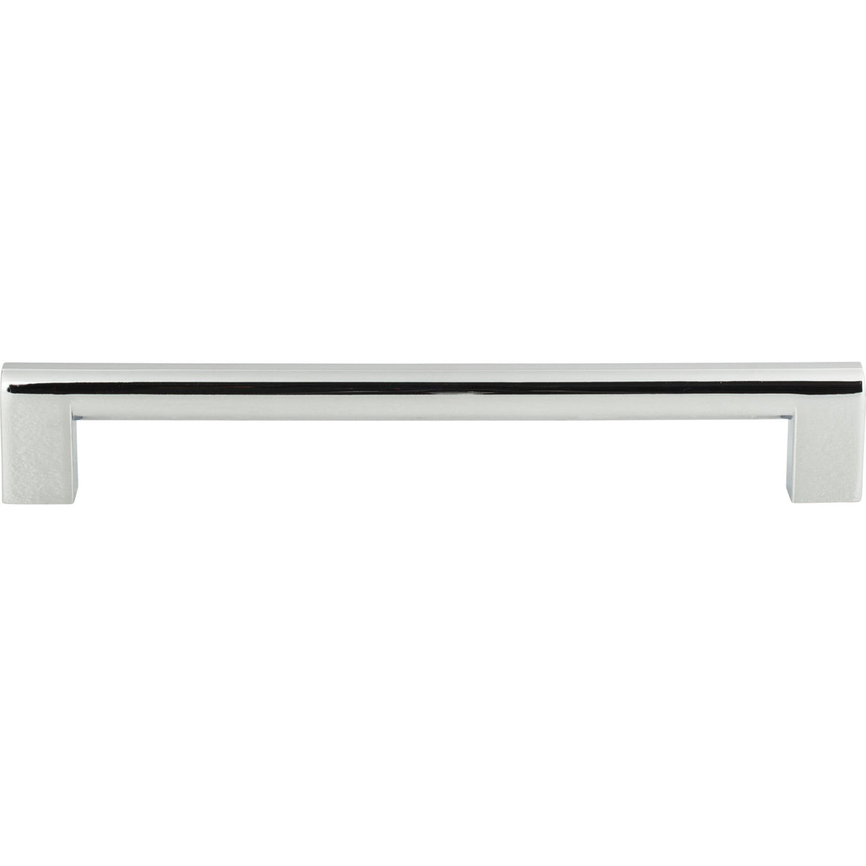 Atlas Homewares Round Rail Pull 7 9/16 Inch (c-c) Polished Chrome