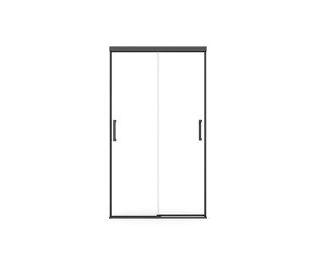 MAAX 138520-900-340-000 Incognito 74 39-42 x 74 in. 8mm Bypass Shower Door for Alcove Installation with Clear glass in Matte Black