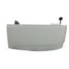 EAGO AM161-R 5' Single Person Corner White Acrylic Whirlpool Bath Tub - Drain on Right