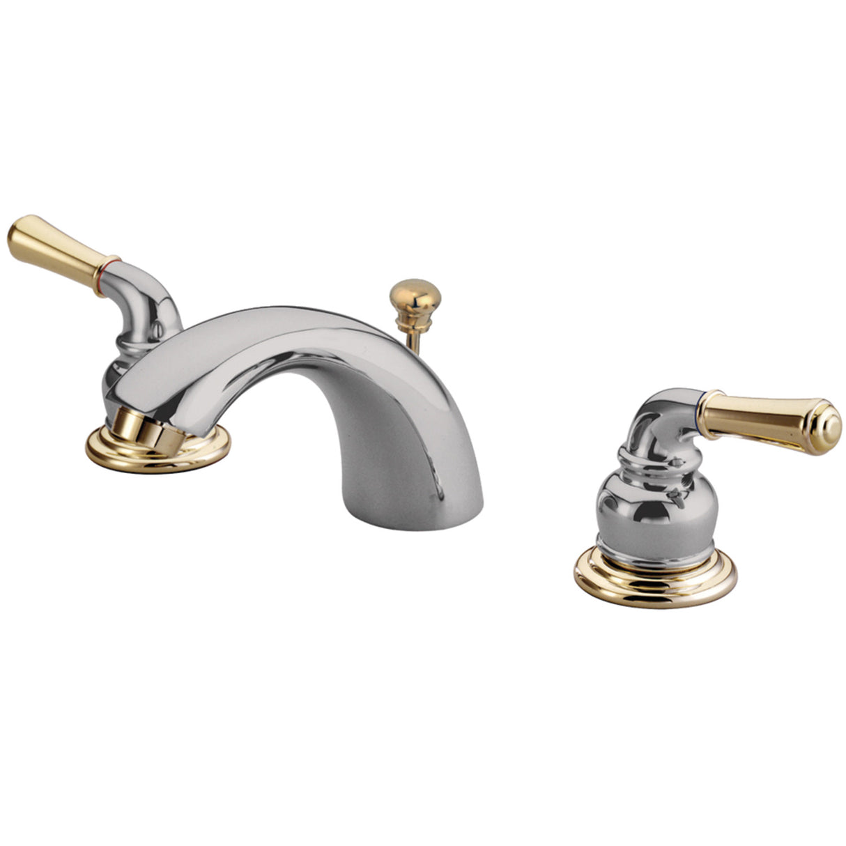 Kingston Brass KB954 Magellan Mini-Widespread Bathroom Faucet, Polished Chrome/Polished Brass