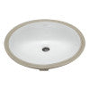 EAGO BC224 White Ceramic 18"x15" Undermount Oval Bathroom Sink