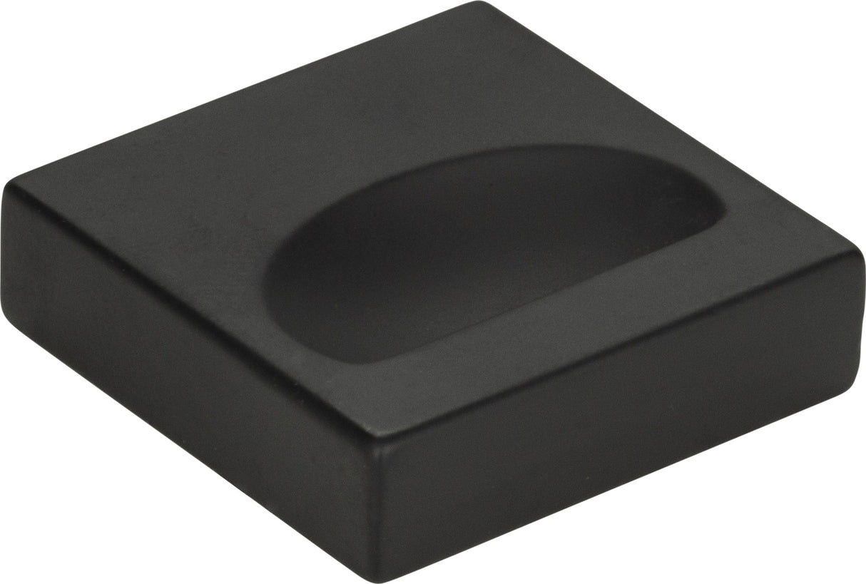 Atlas Homewares Thin Square Knob 1 1/4 Inch Matte Black