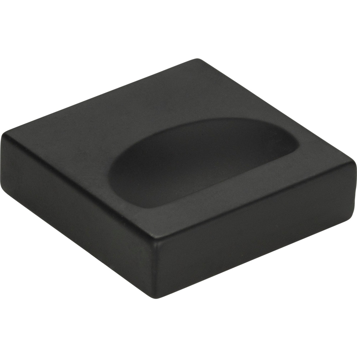 Atlas Homewares Thin Square Knob 1 1/4 Inch Matte Black