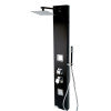 ALFI brand ABSP65B Black Aluminum Shower Panel with 2 Body Sprays and Rain Shower Head