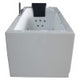 EAGO AM154ETL-L6 6 ft Acrylic White Rectangular Whirlpool Bathtub w Fixtures