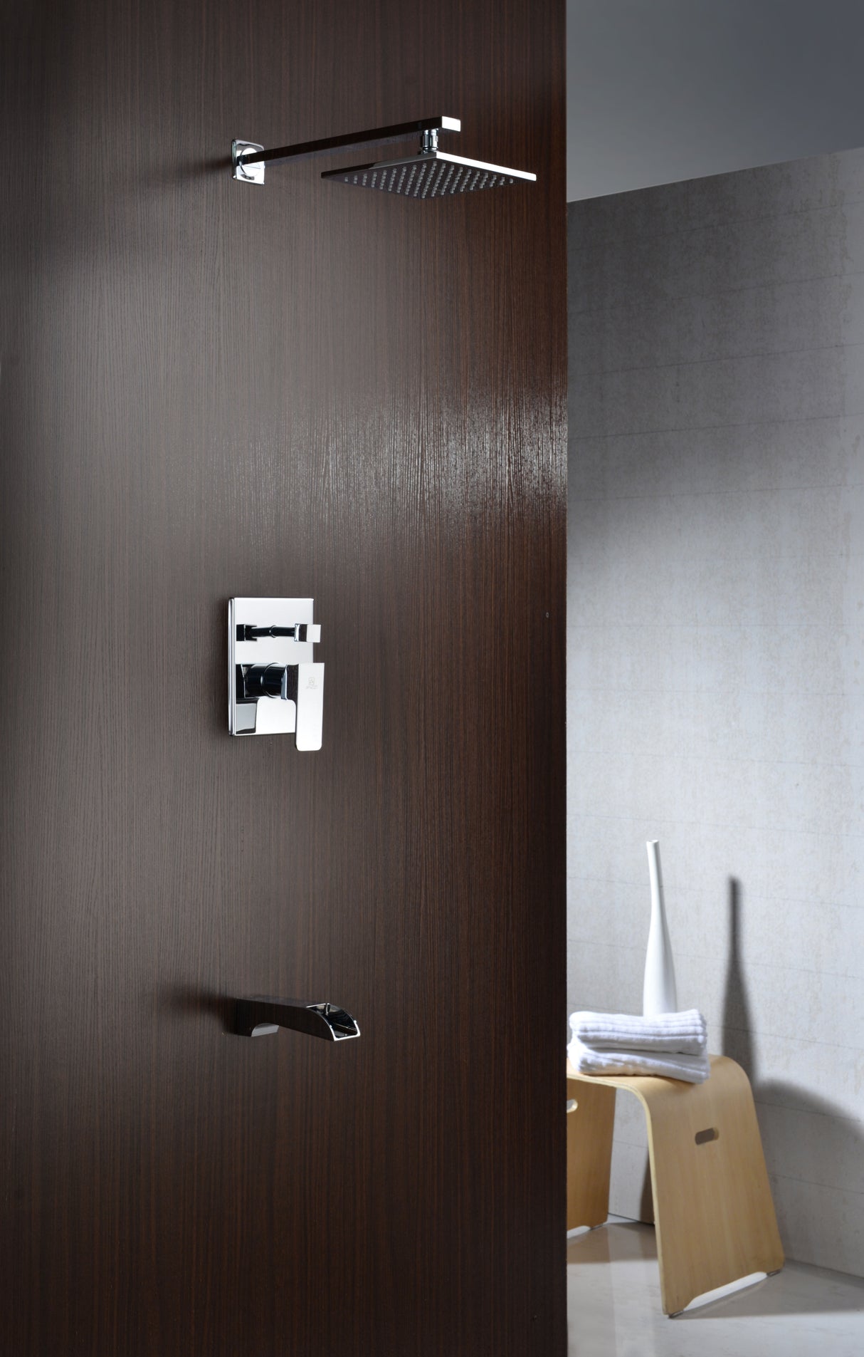 ANZZI SH-AZ037 Mezzo Series 1-Handle 1-Spray Tub and Shower Faucet in Polished Chrome