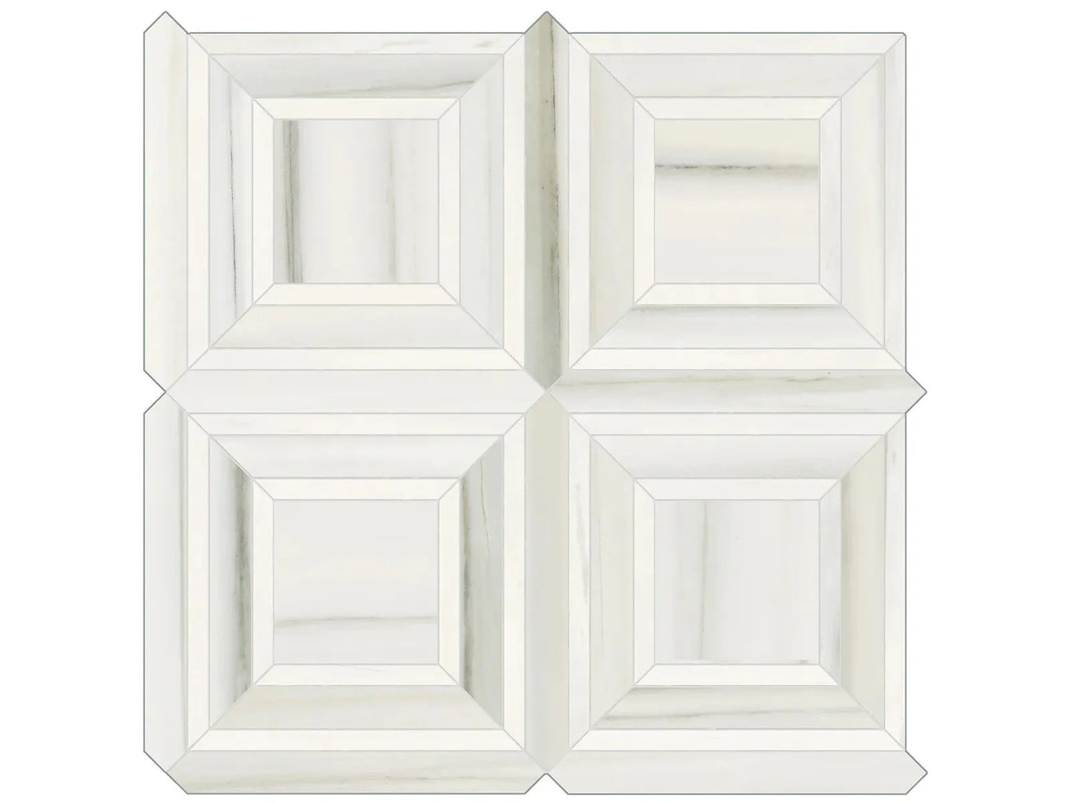 Anatolia Tile Mayfair Zebrino Piazza Polished Porcelain Mosaics. 1 Sheet = .96 Sq. Ft. 4501-0158-1 Zebrino Piazza - premium natural stone mosaic tile from Anatolia Tile, available at PoshHaus showroom in Keene, NH