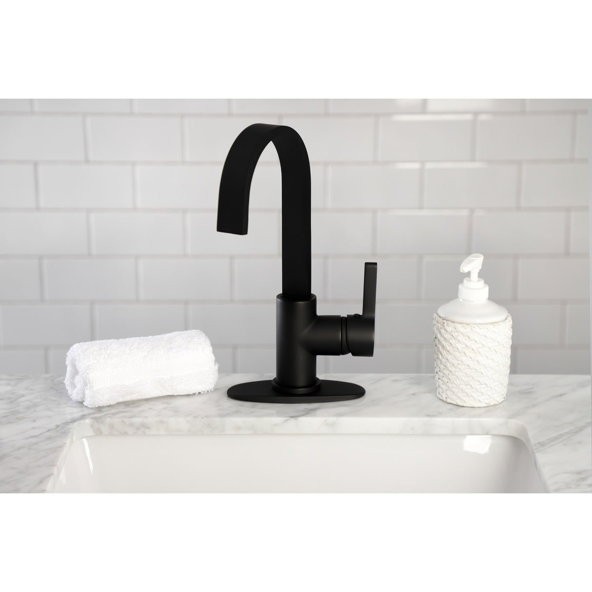 Kingston Brass LS8610CTL Continental Single-Handle Bar Faucet, Matte Black