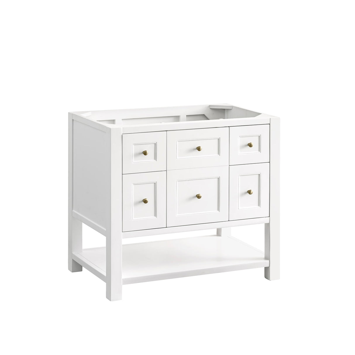Breckenridge 36" Single Vanity, Bright White w/ 3 CM Parisien Bleu Top