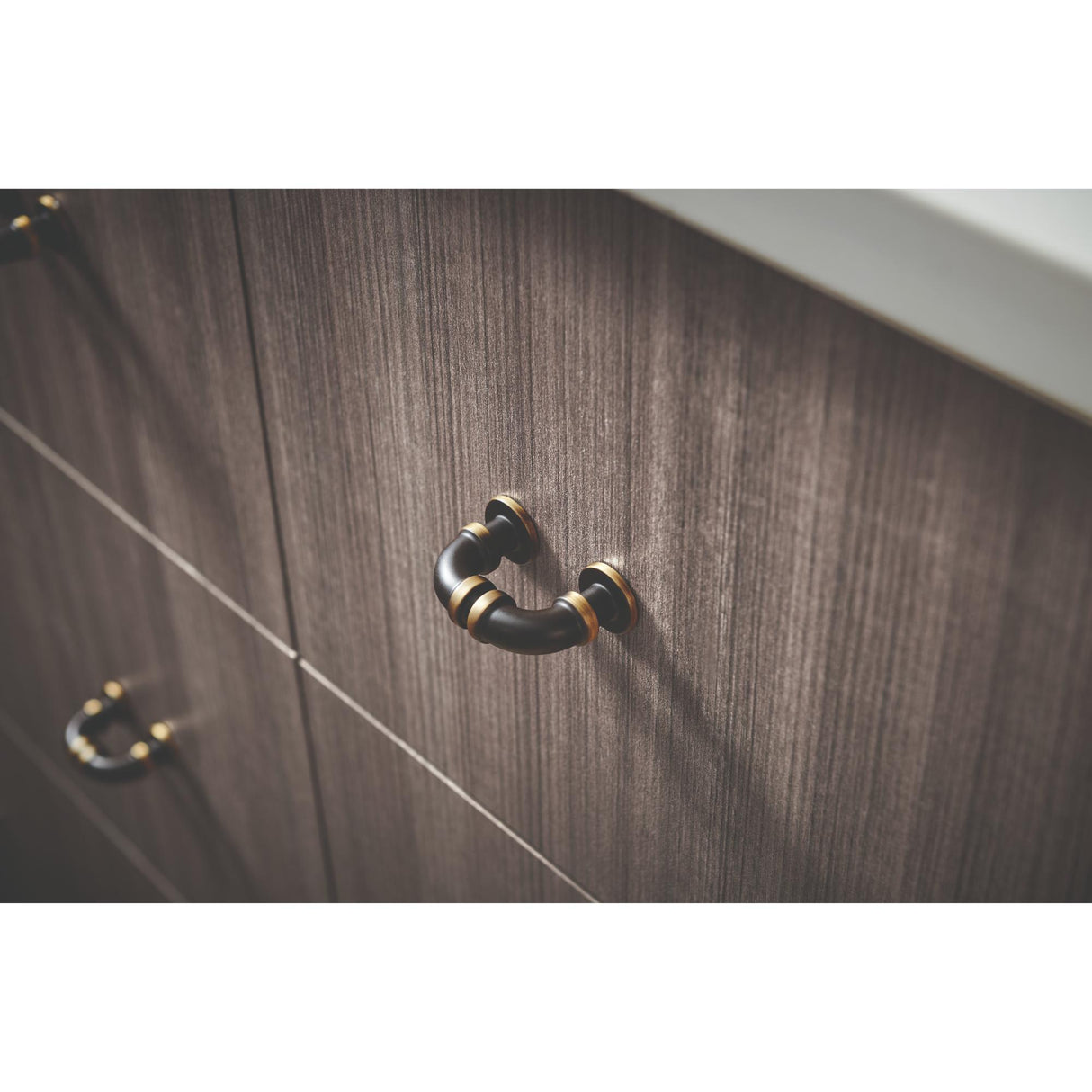 Atlas Homewares Steam Punk Finger Pull 1 5/16 Inch (c-c) Cafe Bronze