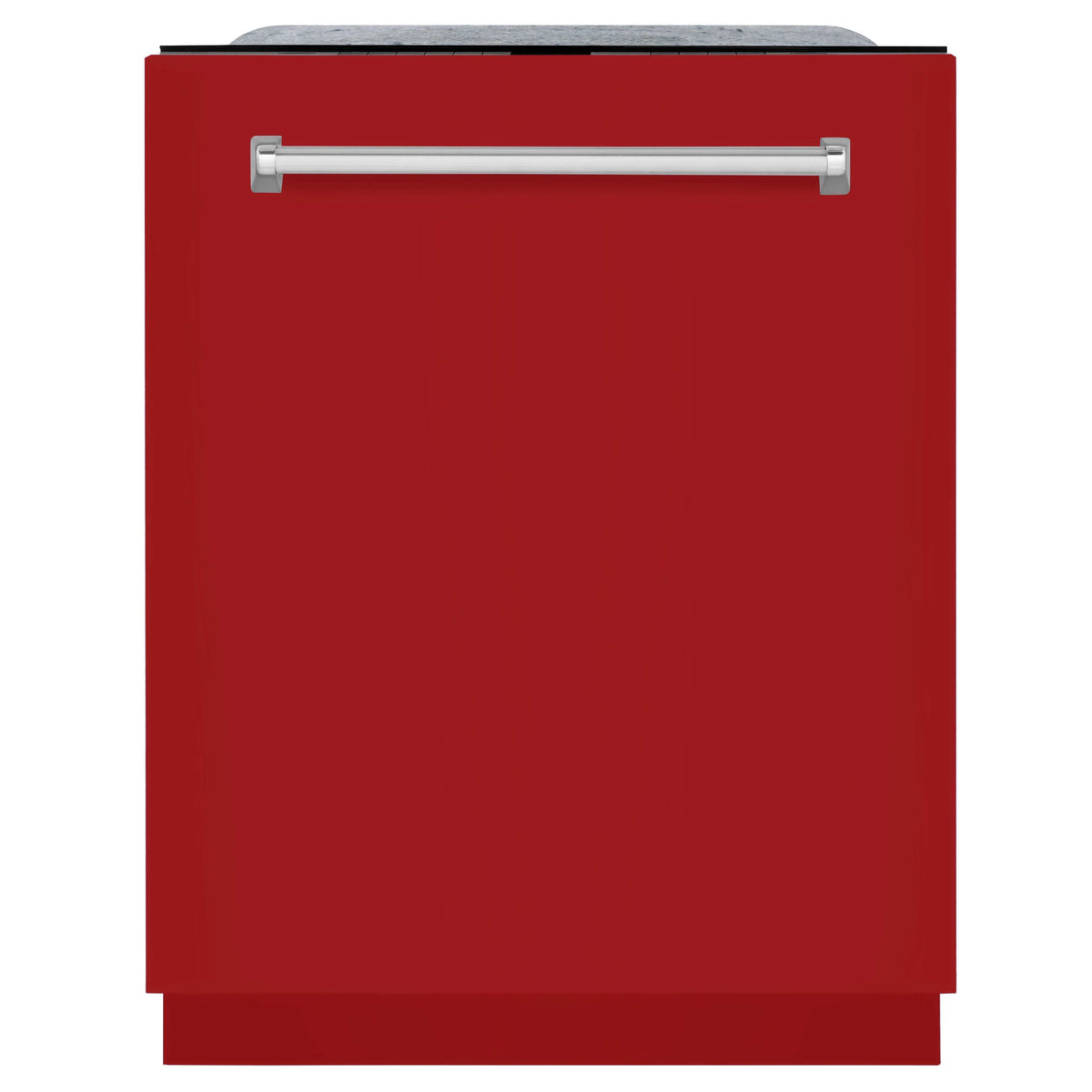 ZLINE 24 in. Monument Series 3rd Rack Top Touch Control Dishwasher with Red Gloss Panel, 45dBa (DWMT-RG-24)