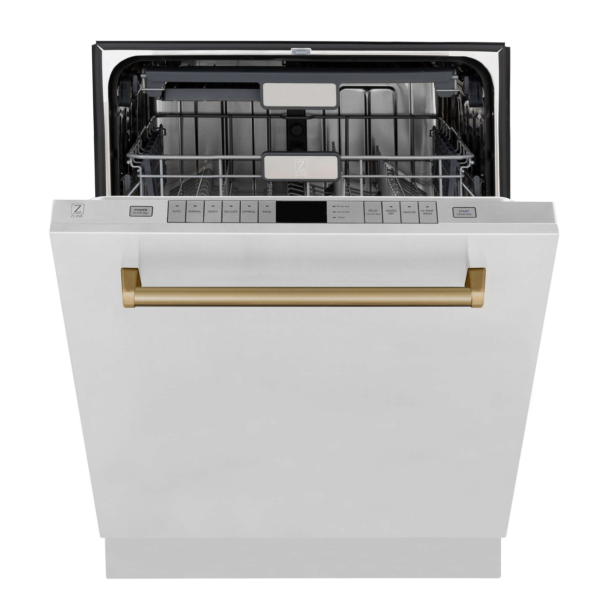 ZLINE Autograph Edition 30 in. Kitchen Package with Stainless Steel Dual Fuel Range, Range Hood, Dishwasher and Refrigerator with Champagne Bronze Accents (4KAPR-RARHDWM30-CB)