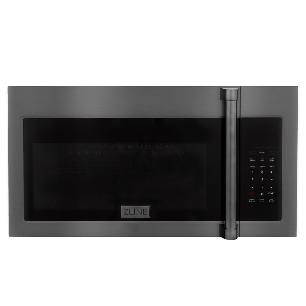 ZLINE Kitchen Package with Black Stainless Steel Refrigerator, 30 in. Dual Fuel Range and 30 in. Traditional Over the Range Microwave (3KPR-RABOTRH30)