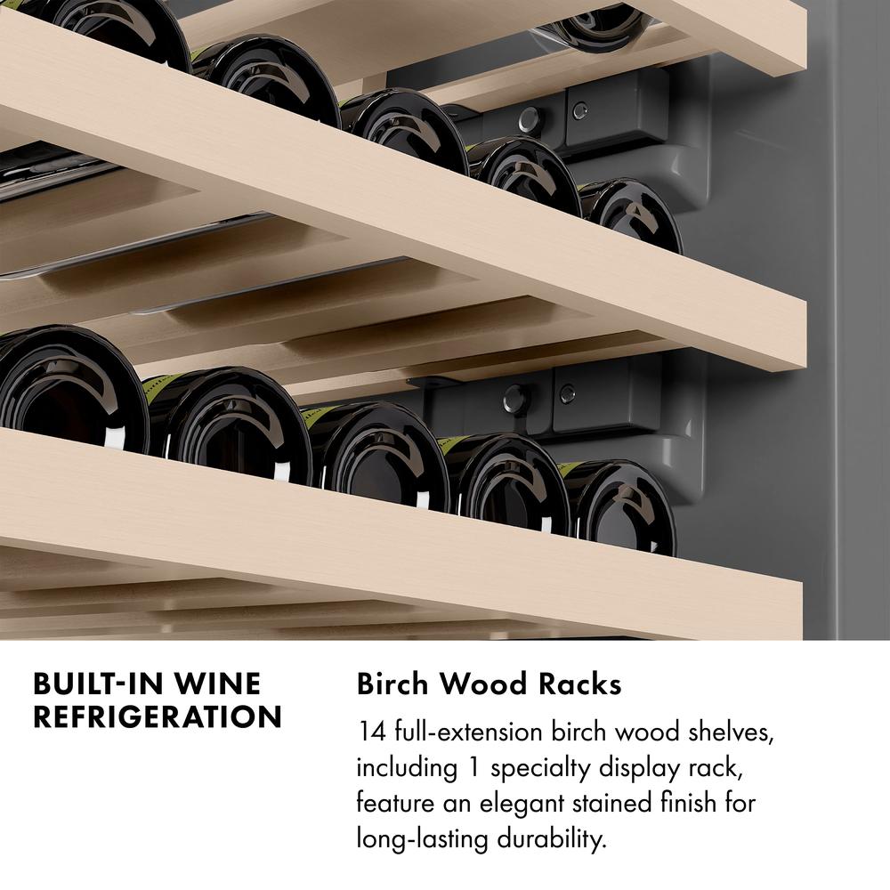 ZLINE 18 in. 9.0 cu. ft. Triple Zone 68 Bottle Panel Ready Right Hinge Column Wine Cooler (RBCWVR-18)