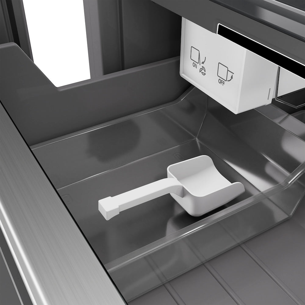 ZLINE Autograph Edition 18 in. 8.6 cu. ft. Left Hinge Column Freezer in White Matte with Graphite Gray Interior and Champagne Bronze Accents (RCFVLZ-WM-18-CB)