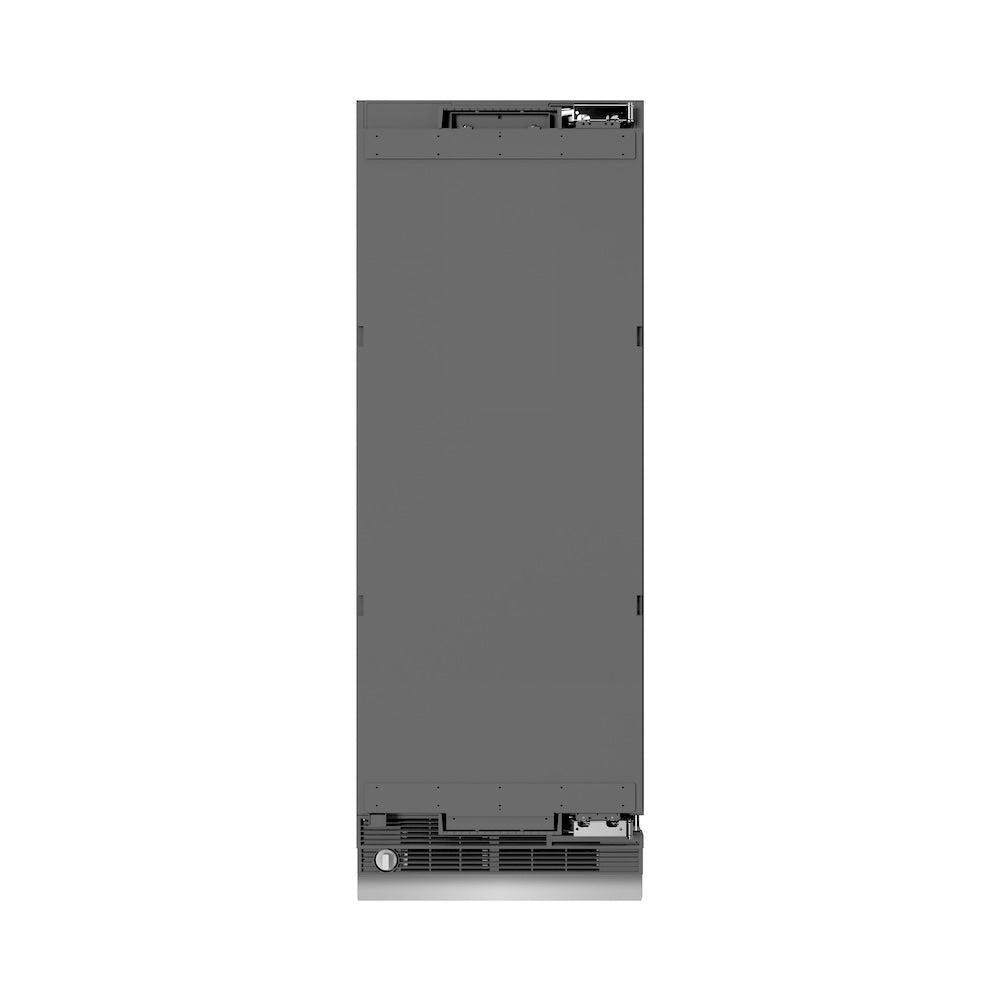 ZLINE Autograph Edition 30 in. 16.7 cu. ft. Panel Ready Column Refrigerator with Graphite Gray Interior and Polished Gold Accents (RBCRVZ-30-G)