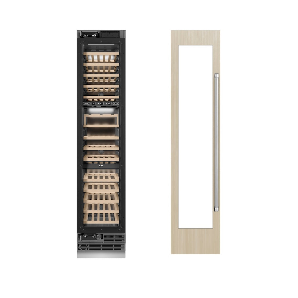 ZLINE 18 in. 9.0 cu. ft. Triple Zone 68 Bottle Panel Ready Left Hinge Column Wine Cooler (RBCWVL-18)