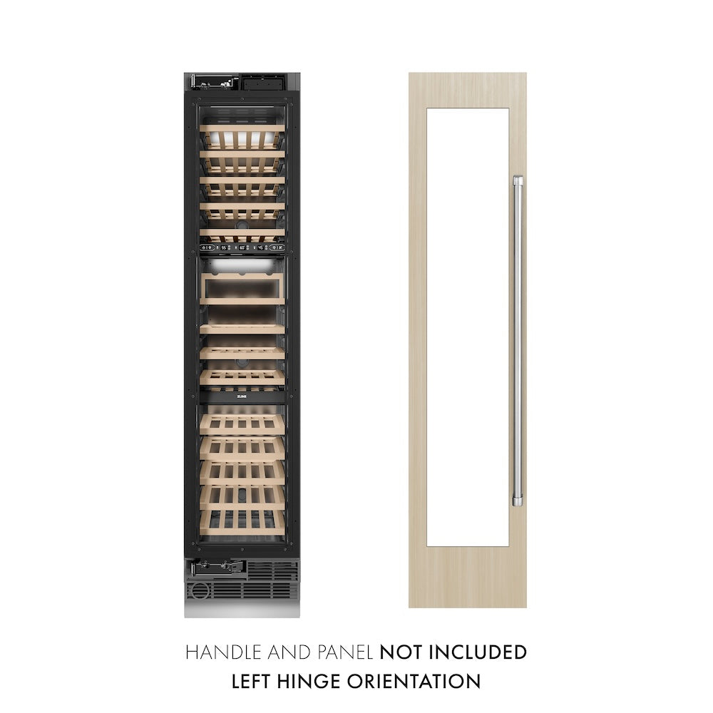 ZLINE 18 in. 9.0 cu. ft. Triple Zone 68 Bottle Panel Ready Left Hinge Column Wine Cooler (RBCWVL-18)