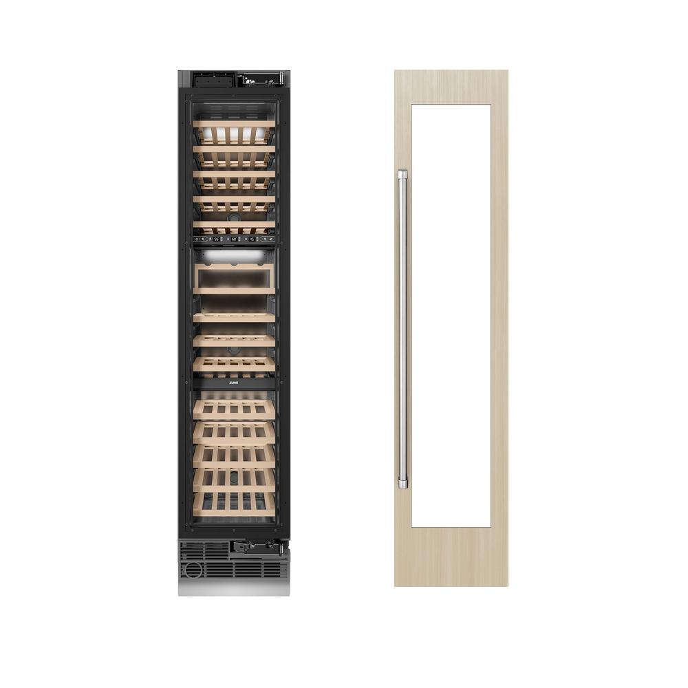 ZLINE 18 in. 9.0 cu. ft. Triple Zone 68 Bottle Panel Ready Right Hinge Column Wine Cooler (RBCWVR-18)