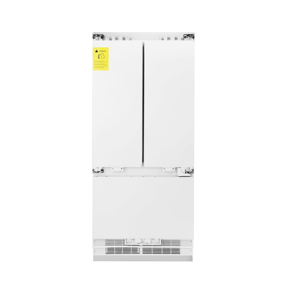 ZLINE 36 in. 19.6 cu. ft. Panel Ready French Door Built-In Bottom Freezer Refrigerator with Water Dispenser and Ice Maker (RBIV-36)