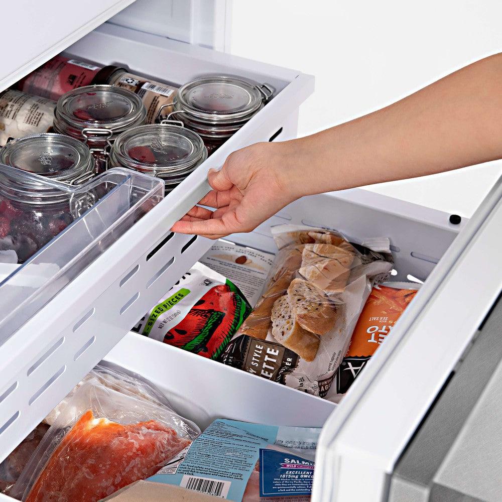 ZLINE 30 in. 16.1 cu. ft. Built-In Bottom Freezer Refrigerator with Water Dispenser and Ice Maker in DuraSnow® Stainless Steel (RBIV-SN-30)