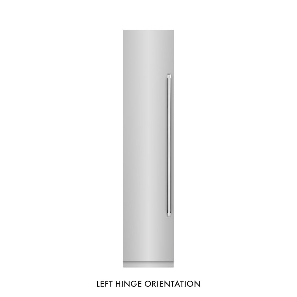 ZLINE 18 in. 8.6 cu. ft. Left Hinge Column Freezer in Stainless Steel with Graphite Gray Interior (RCFVL-304-18)