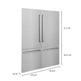 ZLINE 60 in. Refrigerator Panels and Handles in Fingerprint-Resistant Stainless Steel for Built-in Refrigerators (RPBIV-SN-60)