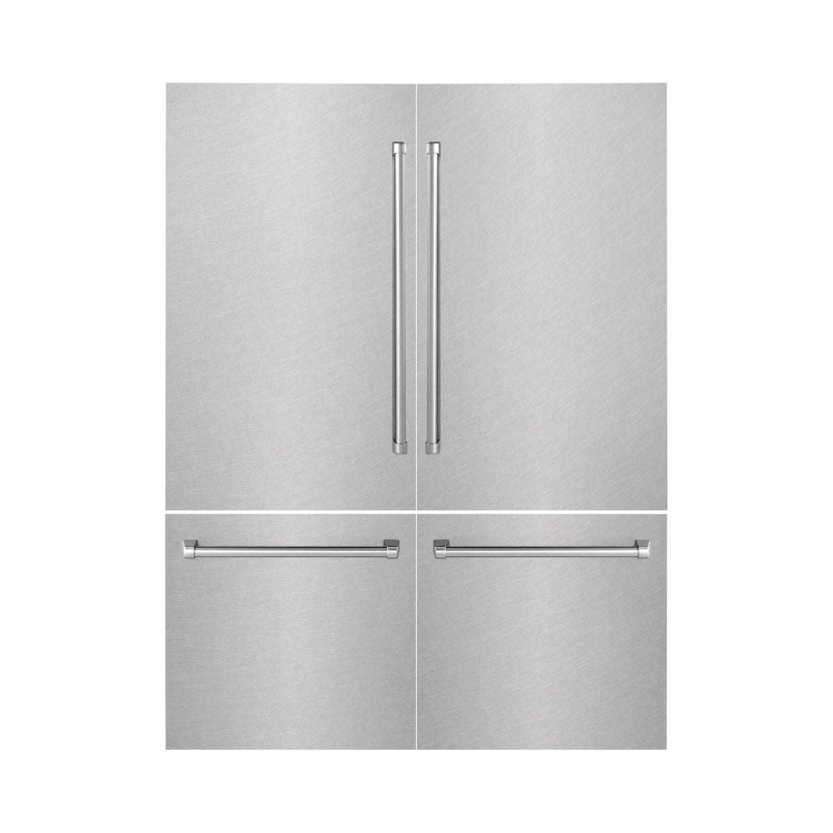 ZLINE 60 in. Refrigerator Panels and Handles in Fingerprint-Resistant Stainless Steel for Built-in Refrigerators (RPBIV-SN-60)