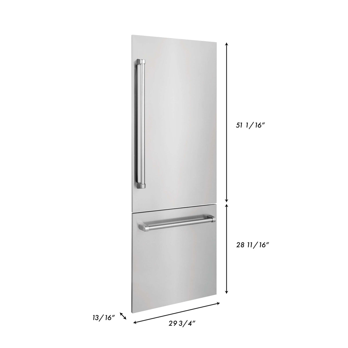 ZLINE 30 in. Refrigerator Panels and Handles in Stainless Steel for Built-in Refrigerators (RPBIV-304-30)