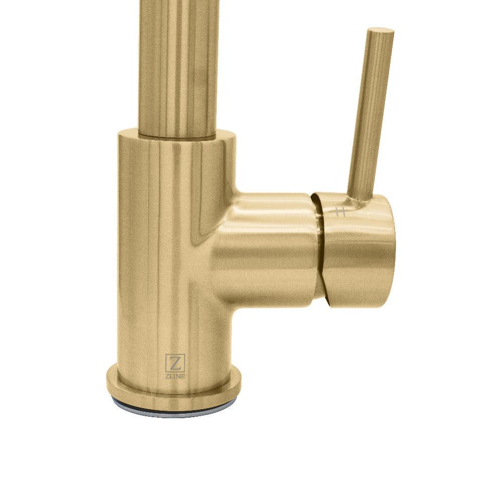 ZLINE Edison Pull Down Single Handle Kitchen Faucet in Champagne Bronze (EDS-KF-CB)