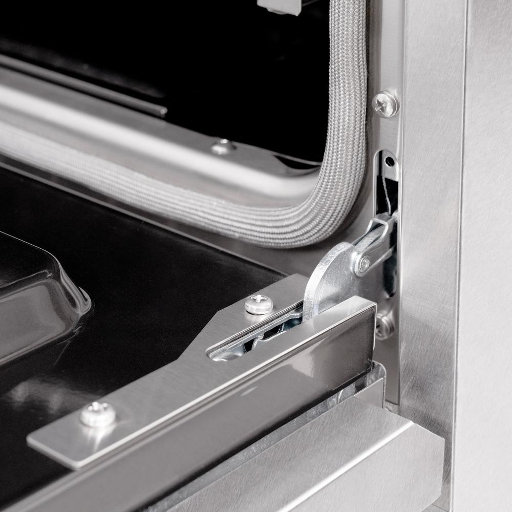 ZLINE 48 in. 6.7 cu. ft. Classic Double Oven Dual Fuel Range with 8 Burner Gas Cooktop in DuraSnow® Stainless Steel with White Matte Doors (CDRS-WM-48)