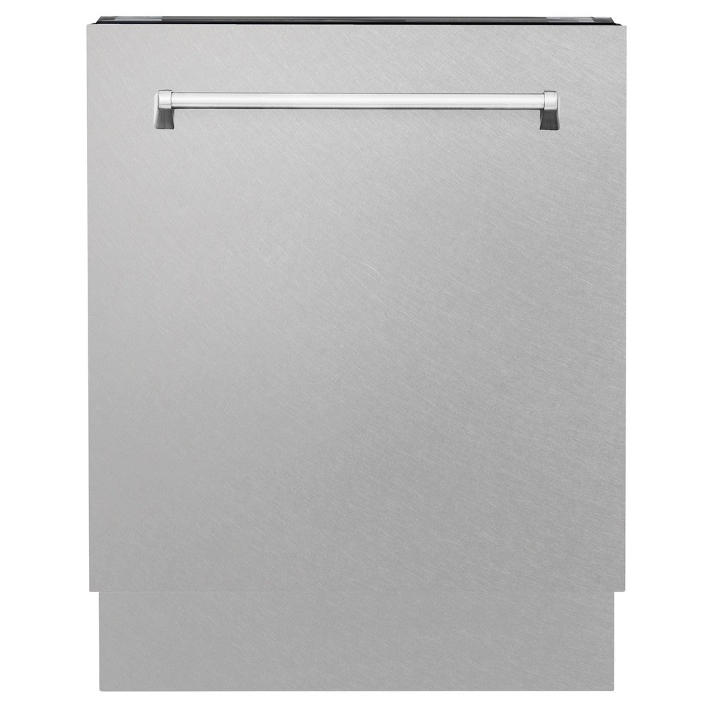 ZLINE 48 in. Kitchen Package with DuraSnow Stainless Dual Fuel Range, Ducted Vent Range Hood and Tall Tub Dishwasher (3KP-RASRH48-DWV)