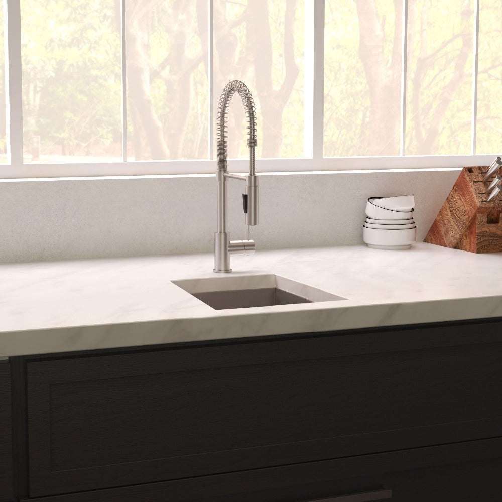 ZLINE Boreal 15 in. Undermount Single Bowl Scratch Resistant Stainless Steel Bar Kitchen Sink (SUS-15S)