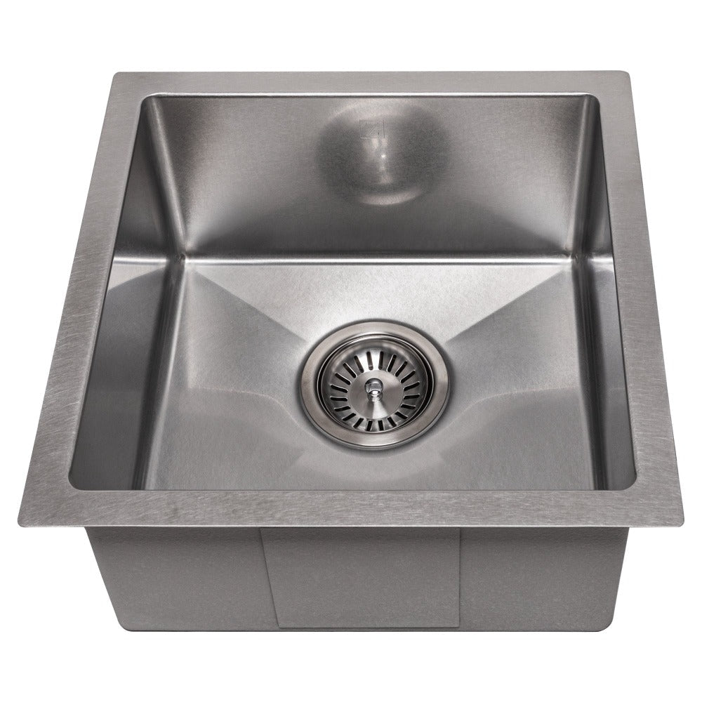 ZLINE Boreal 15 in. Undermount Single Bowl Scratch Resistant Stainless Steel Bar Kitchen Sink (SUS-15S)